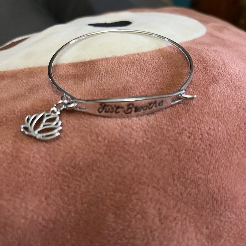 NWT Just Breathe Bracelet with Lotus